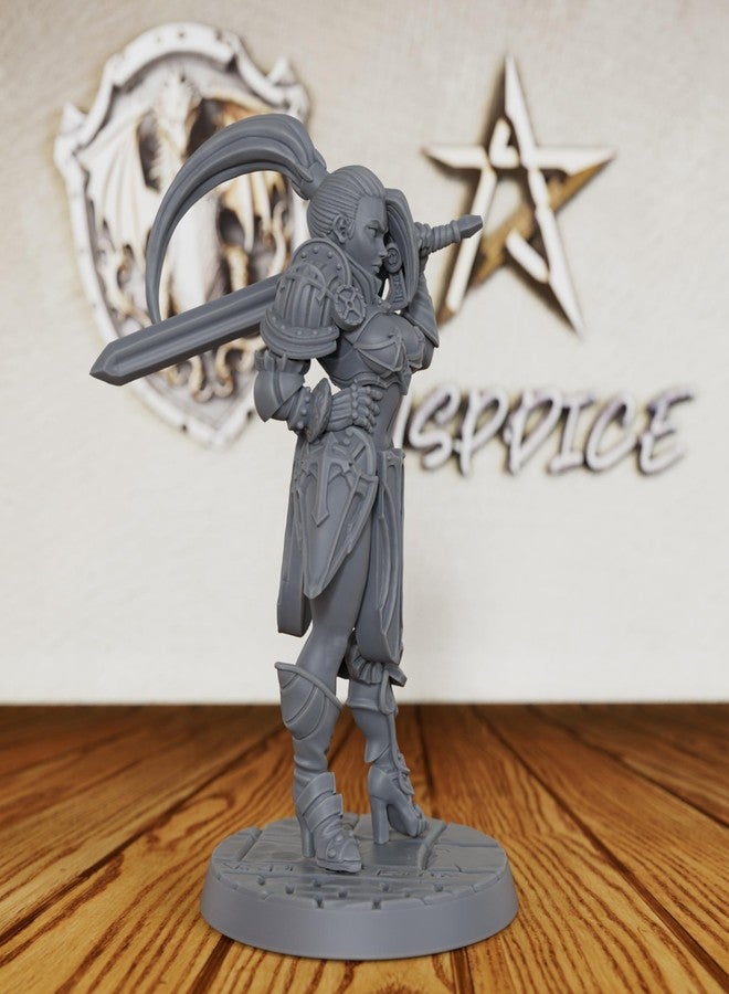 AUSPDICE Dungeons and Dragons Human Warrior Miniature-Unpainted DND Minis, Tabletop RPG Game Fantasy Figure, Perfect RPG Gift for Role Playing Gamers & Martial Lore Enthusiasts - AS384 - Image 2